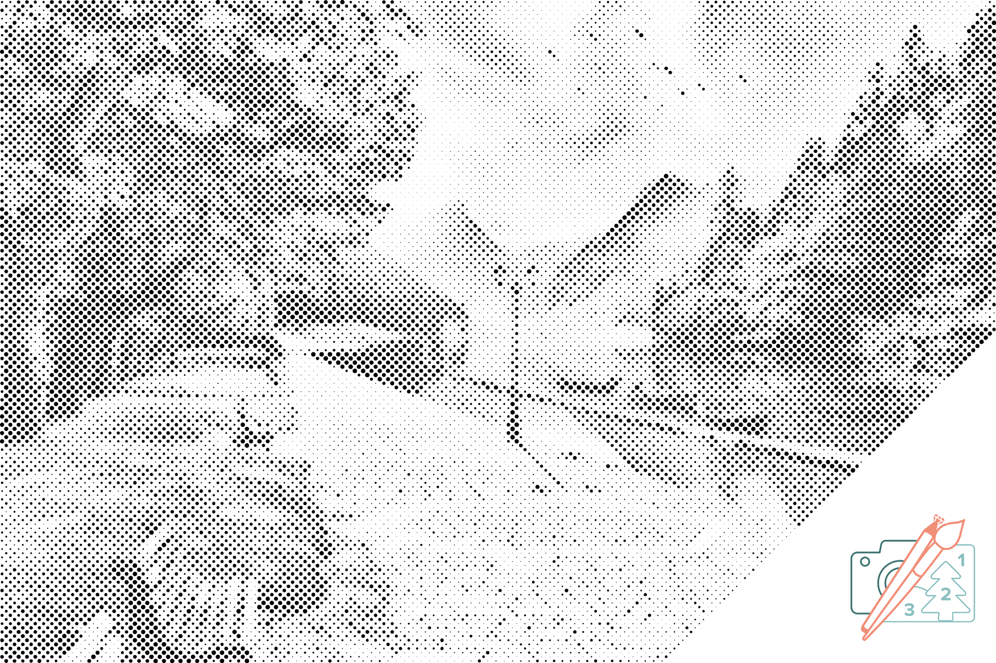 Mal-med-prikker -  Park ved floden
