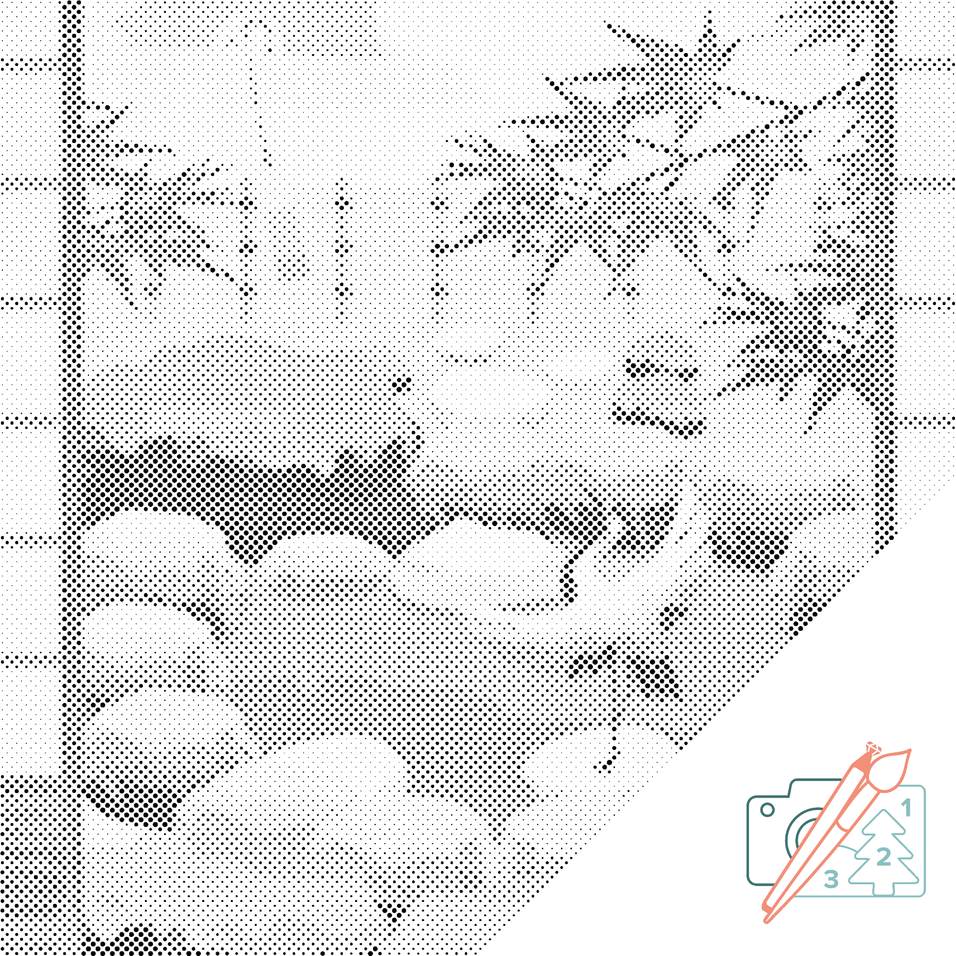 Mal-med-prikker -  Japansk baggrund