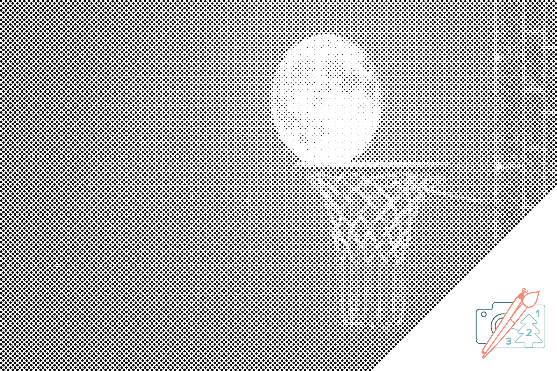 Mal-med-prikker -  Basketball fuldmåne