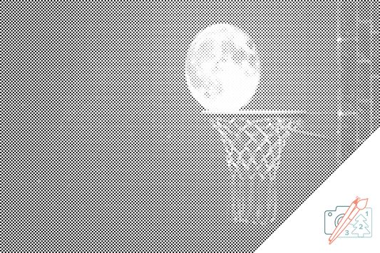 Mal-med-prikker -  Basketball fuldmåne