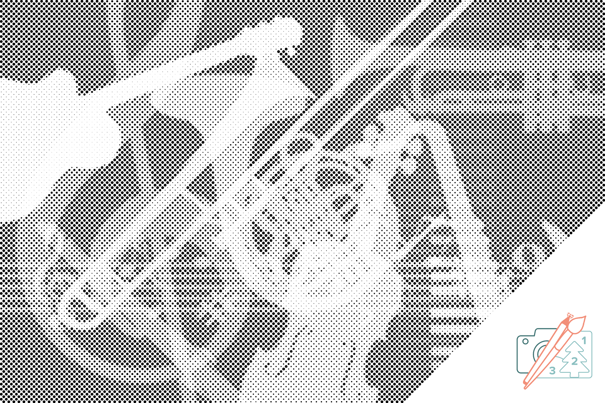 Mal-med-prikker -  Musikinstrumenter