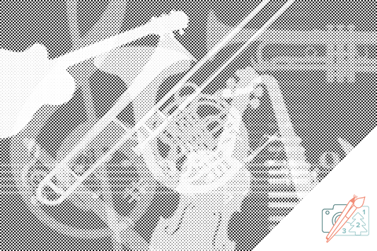 Mal-med-prikker -  Musikinstrumenter