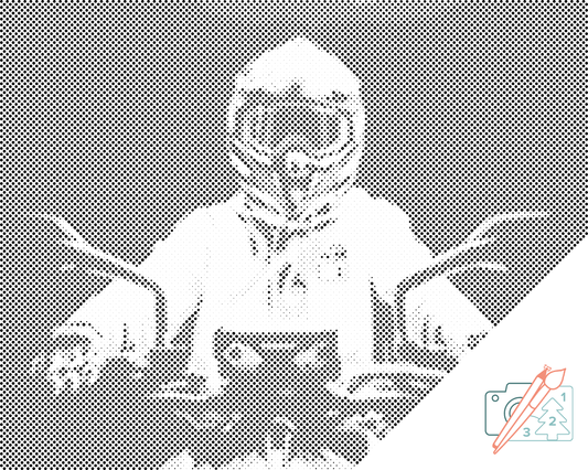 Mal-med-prikker -  Biker