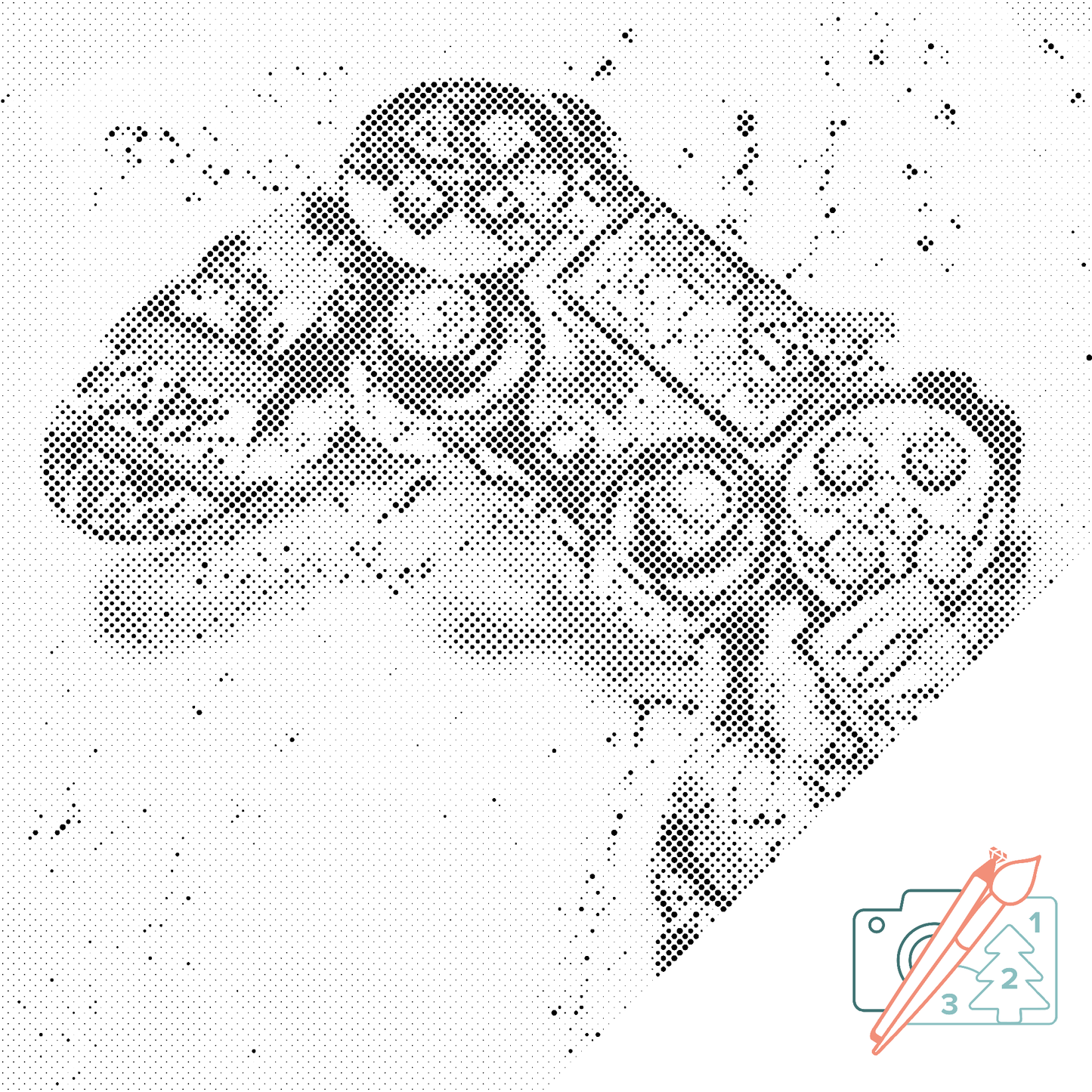 Mal-med-prikker -  Playstation-controller