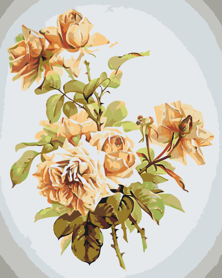 Paint by Numbers - Vintage Flowers IV