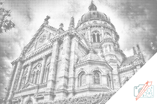 Mal-med-prikker -  Kristi Mainz Kirke
