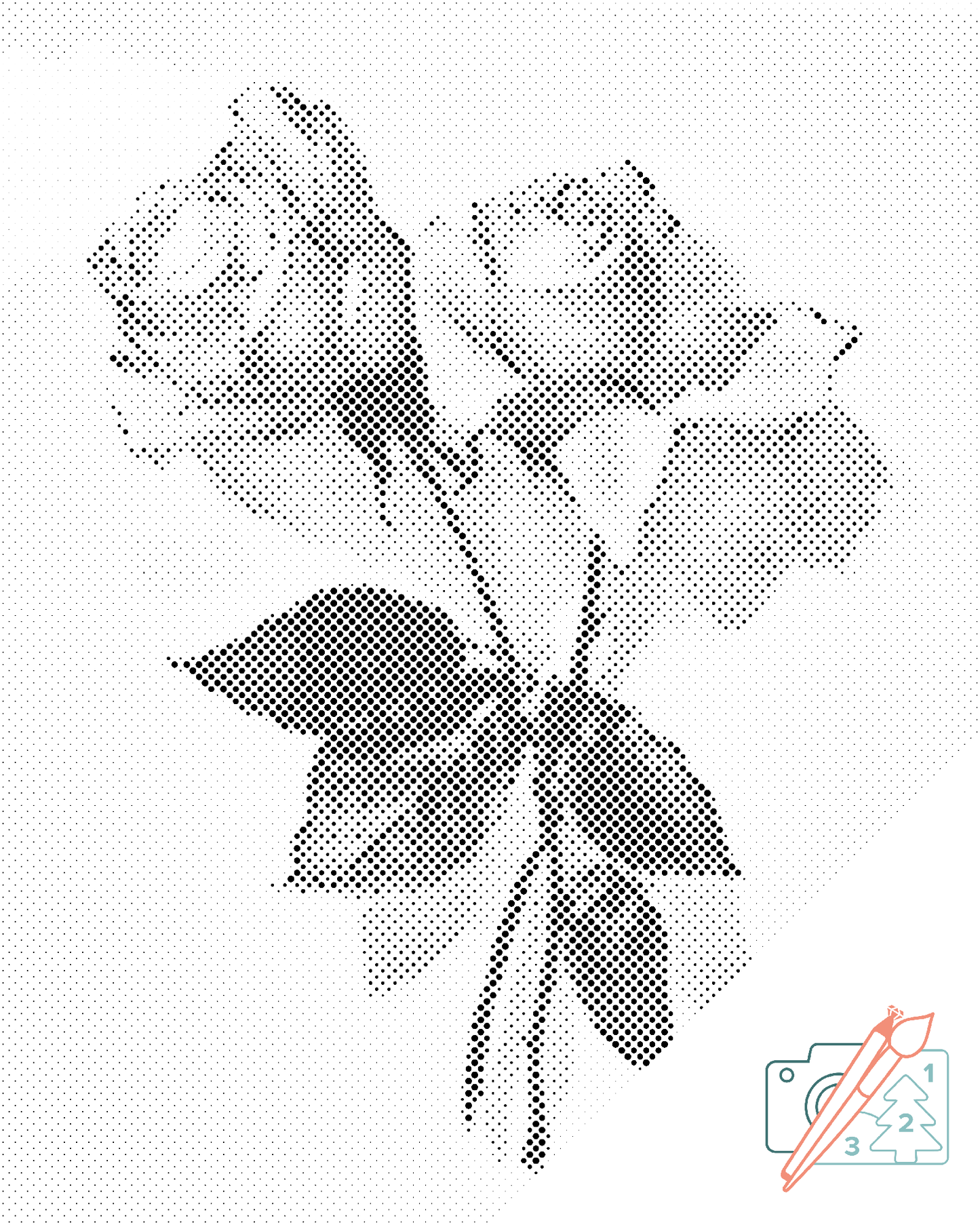 Mal-med-prikker -  Vintage Rose 2