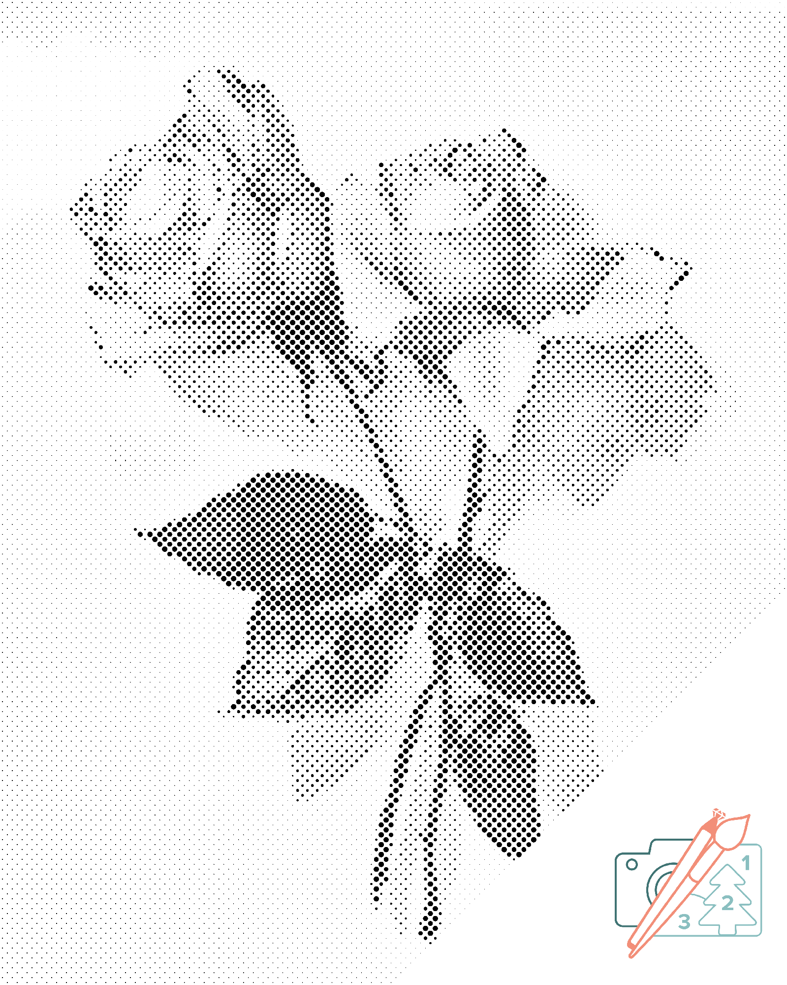Mal-med-prikker -  Vintage Rose 2