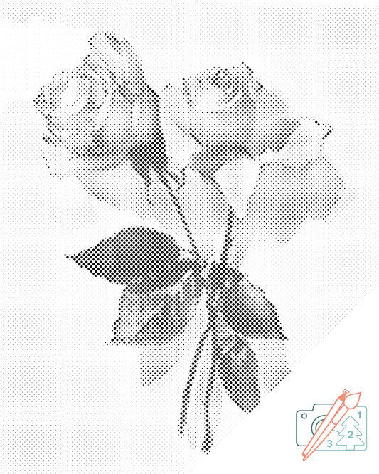 Mal-med-prikker -  Vintage Rose 2