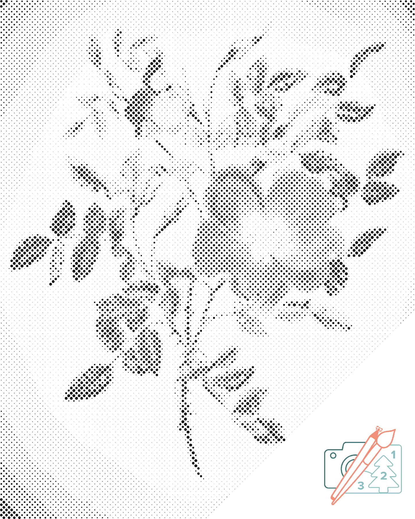 Mal-med-prikker -  Vintage Flowers VI