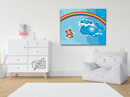 Paint by Numbers - Hval og Teddy