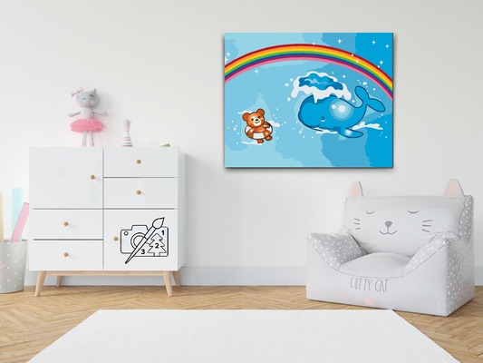 Paint by Numbers - Hval og Teddy