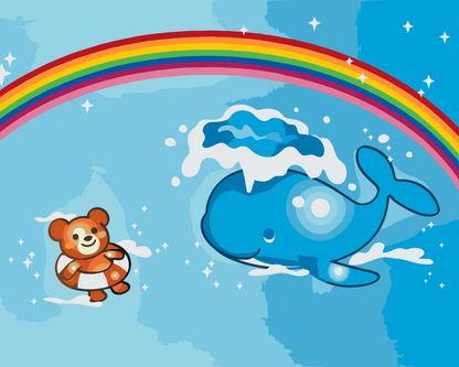 Paint by Numbers - Hval og Teddy
