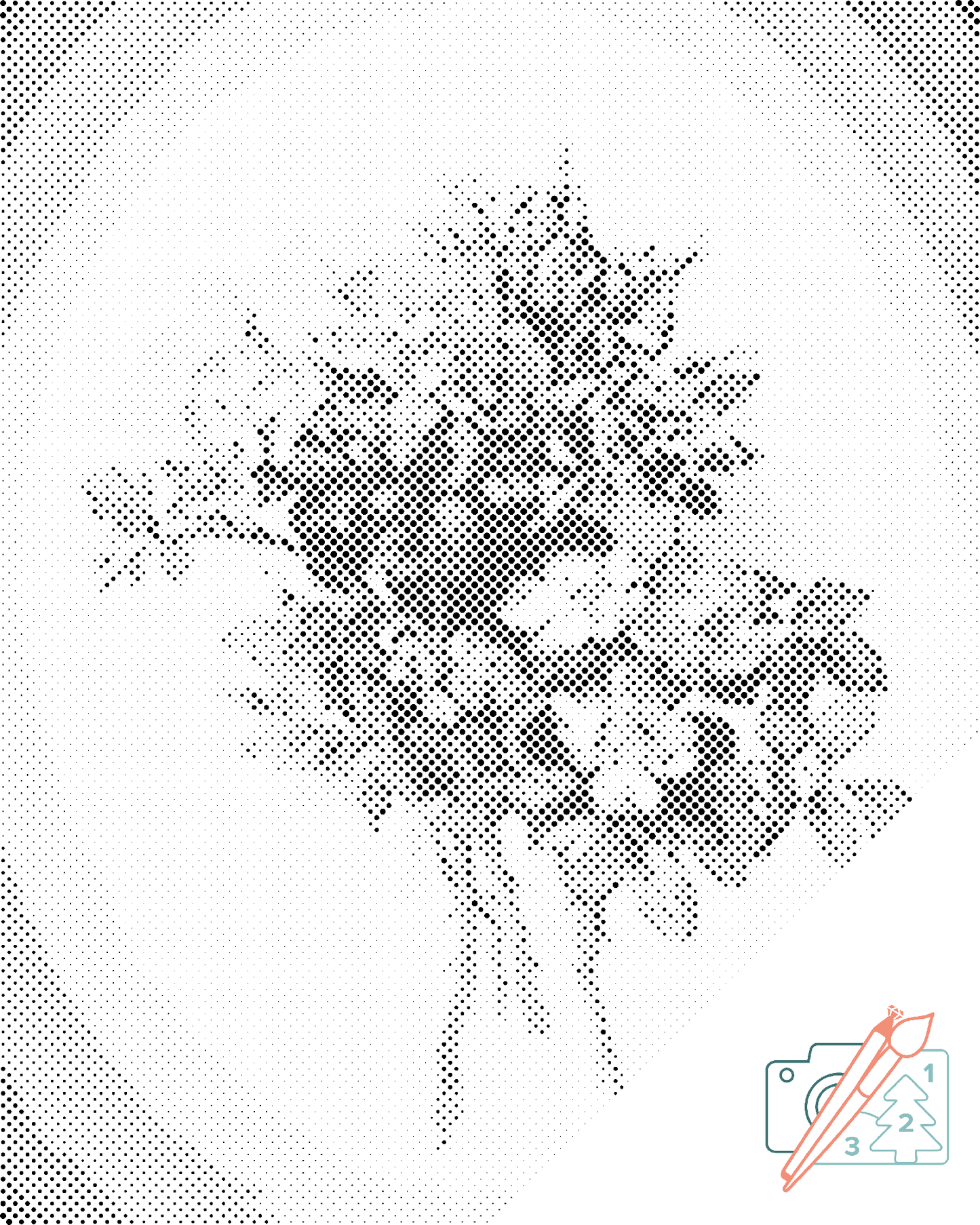 Mal-med-prikker -  Vintage Flowers VII