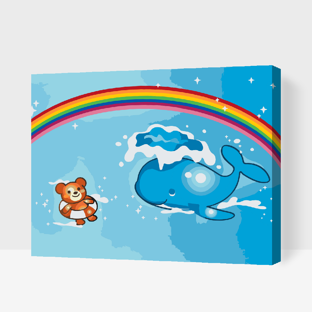 Paint by Numbers - Hval og Teddy