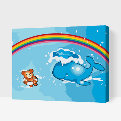 Paint by Numbers - Hval og Teddy