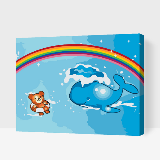 Paint by Numbers - Hval og Teddy