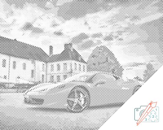 Mal-med-prikker -  Ferrari
