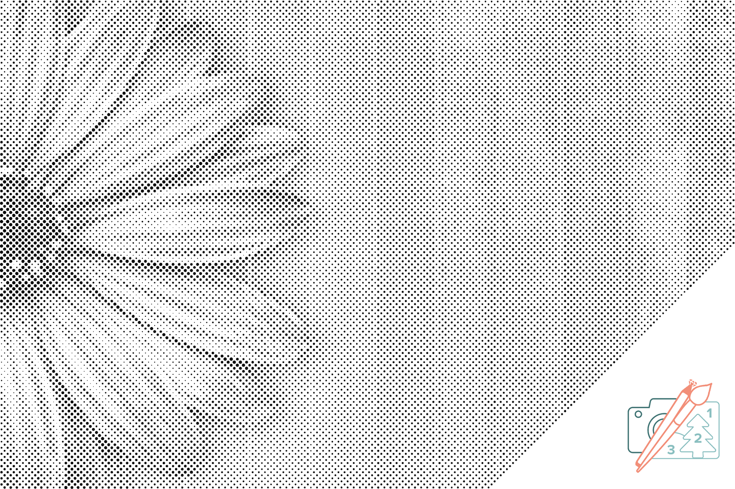 Mal-med-prikker -  Lilla Gerbera