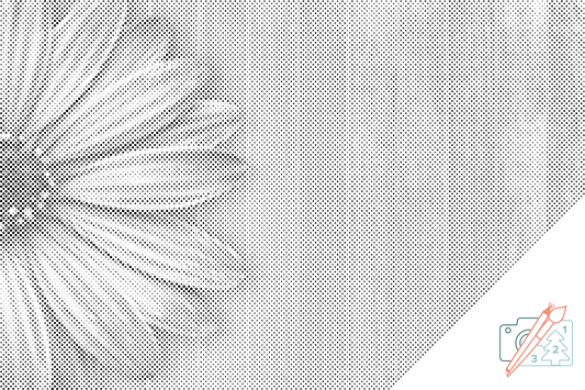 Mal-med-prikker -  Lilla Gerbera