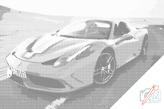Mal-med-prikker -  Ferrari 2