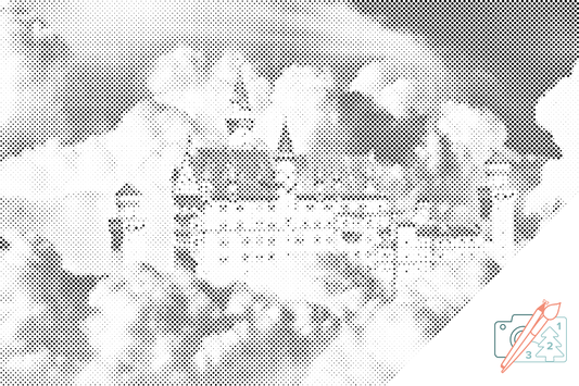 Mal-med-prikker -  Slot Neuschwanstein 2