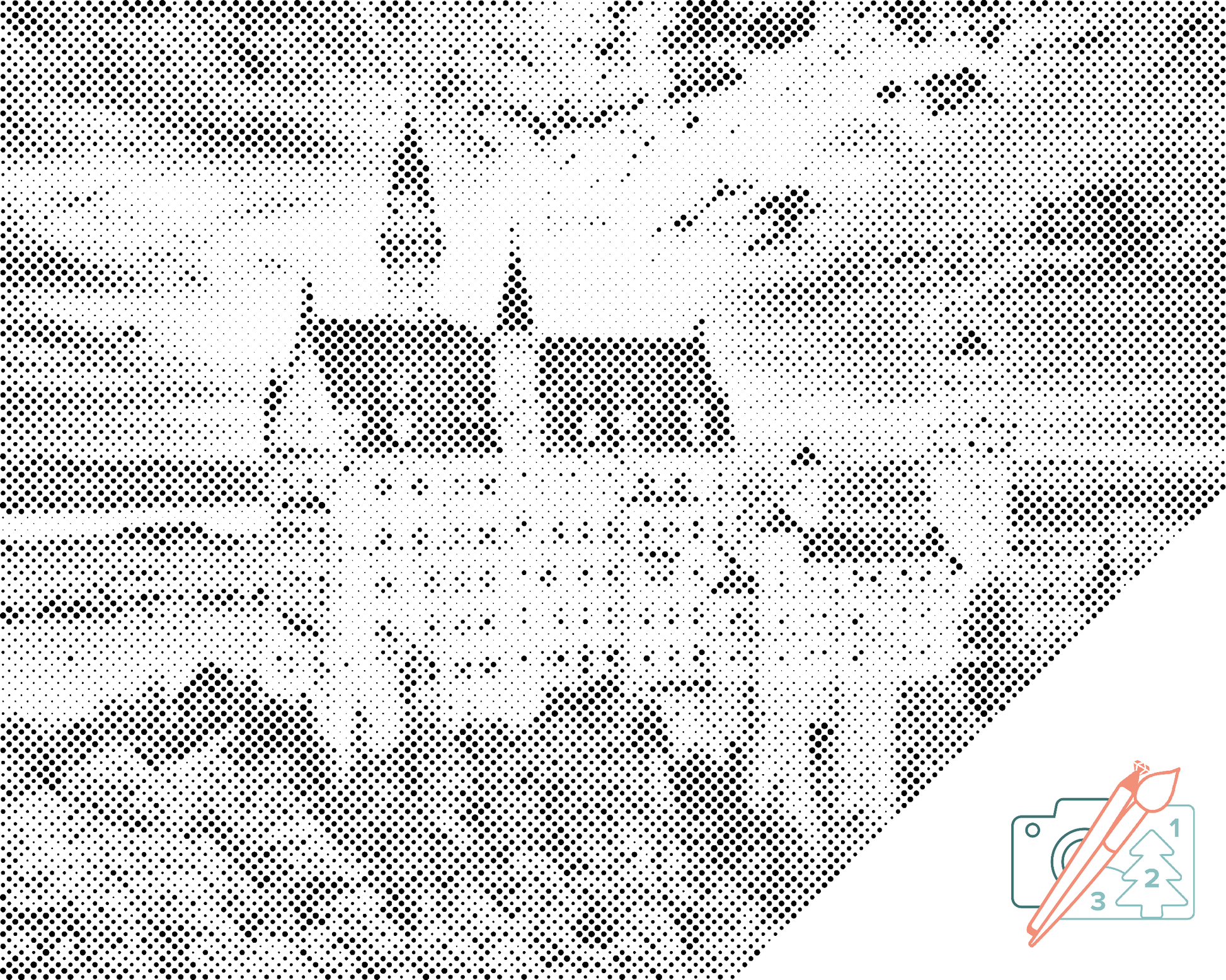 Mal-med-prikker -  Slot Neuschwanstein