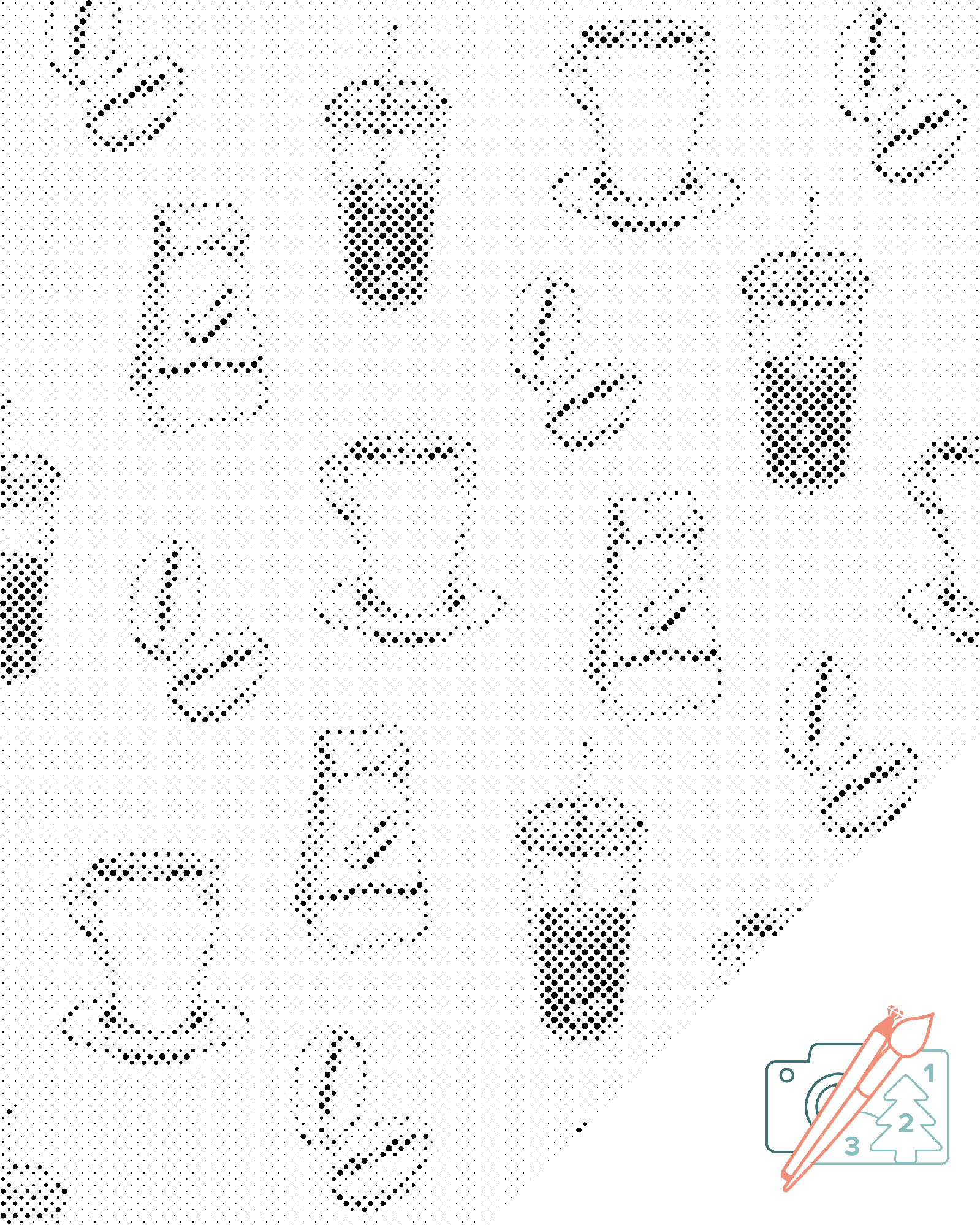 Mal-med-prikker -  Koffein