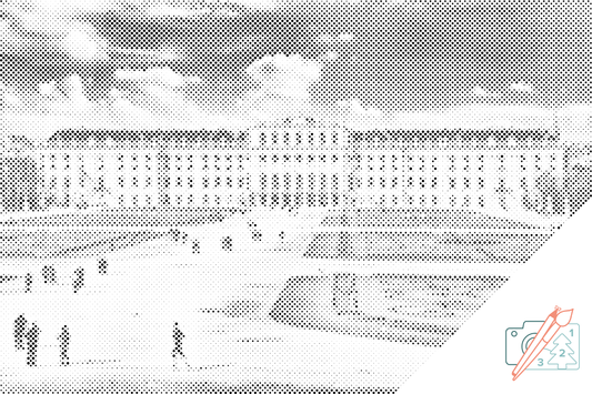 Mal-med-prikker -  Schönbrunn Slot i Wien
