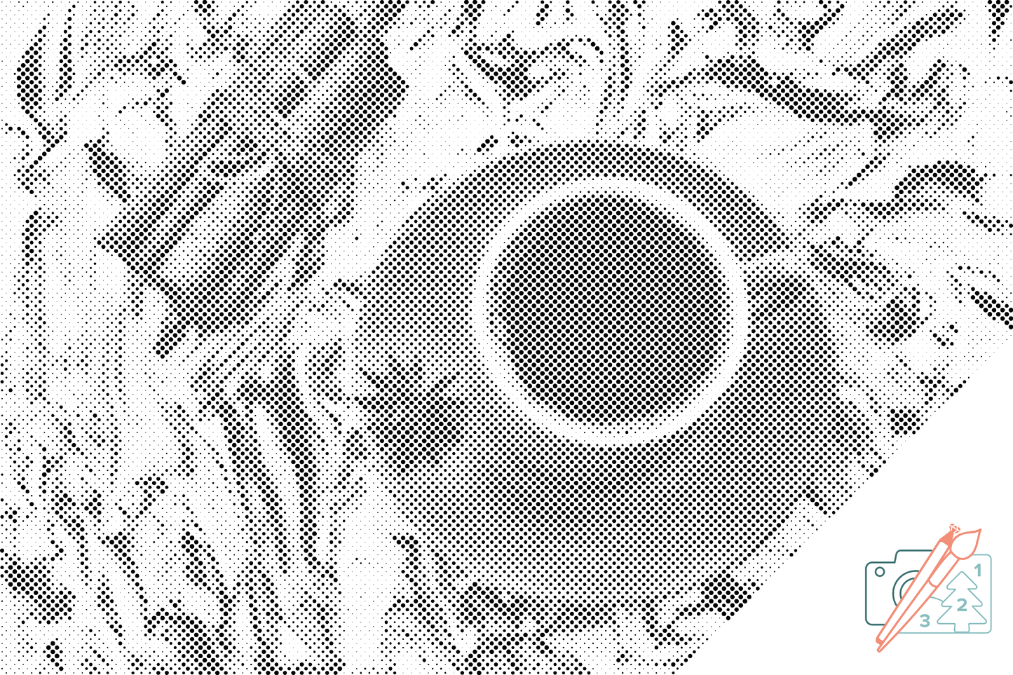 Mal-med-prikker -  Kaffe med kanel