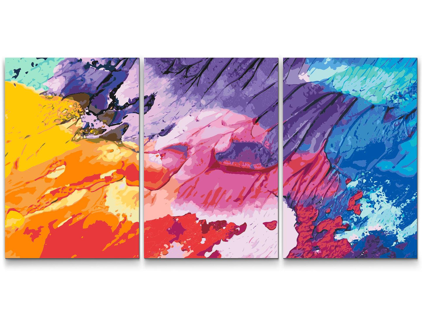 Paint by Numbers - Colored Texture 1 (sæt af 3)
