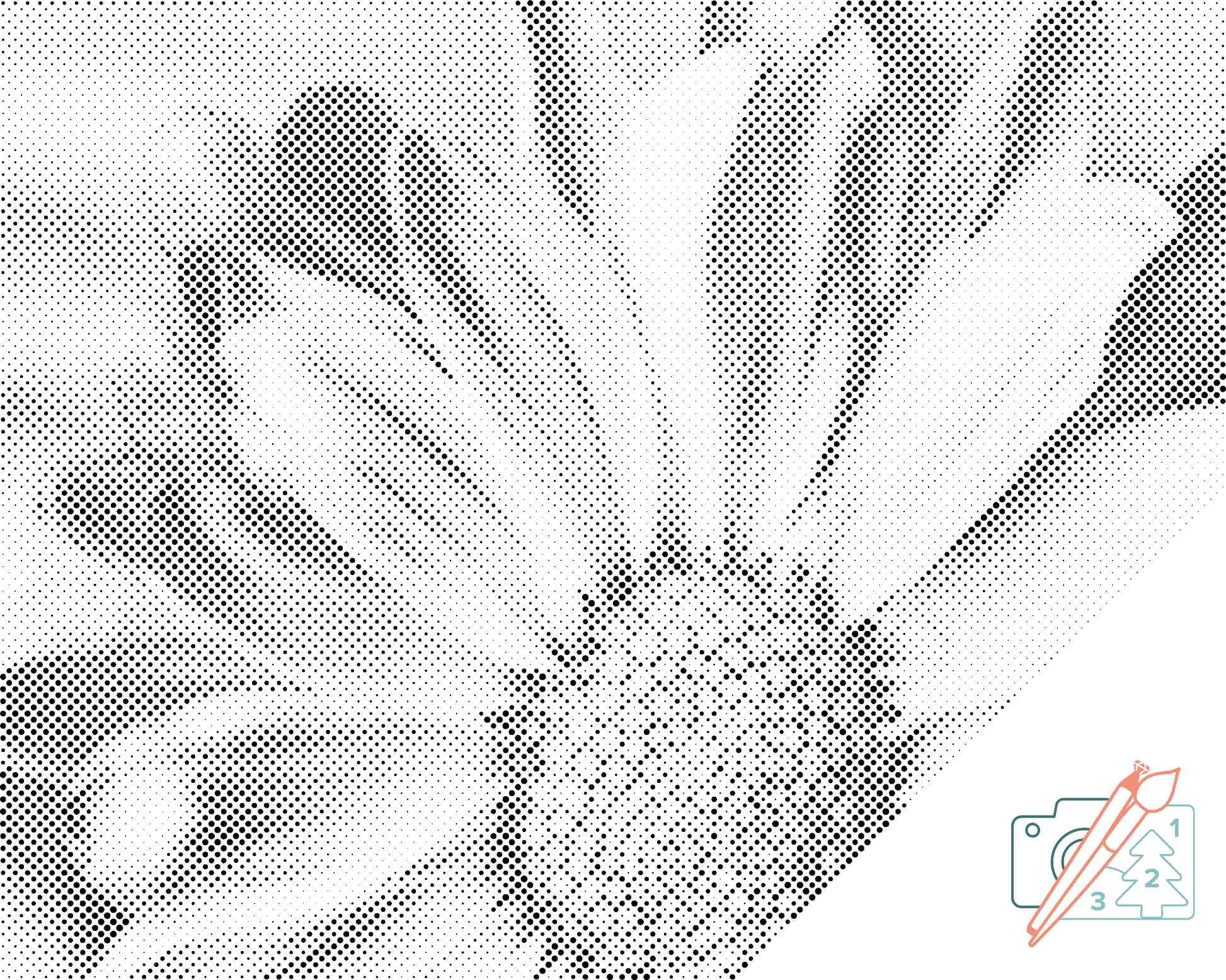 Mal-med-prikker -  Mild blomst
