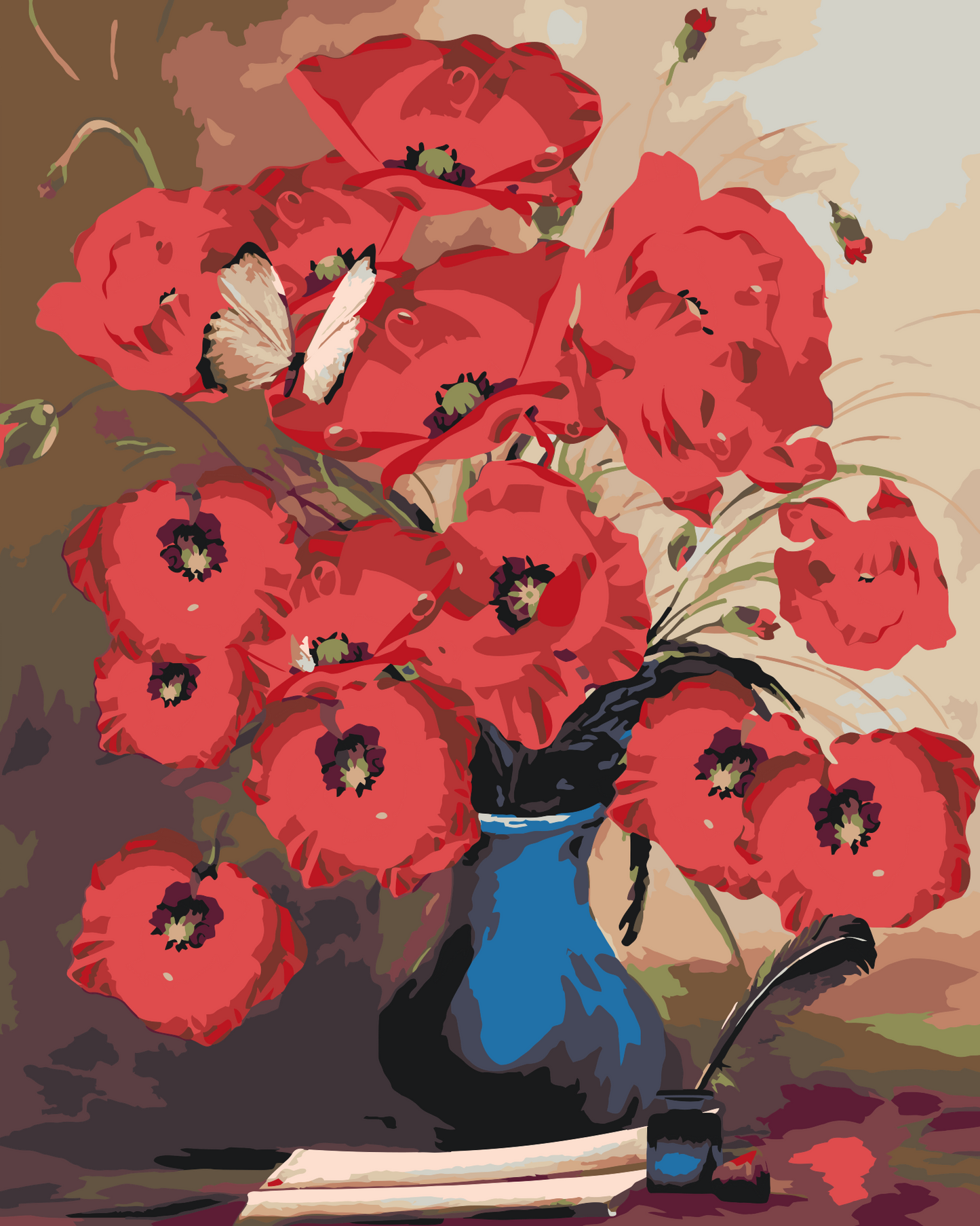 Paint by Numbers - Røde valmuer