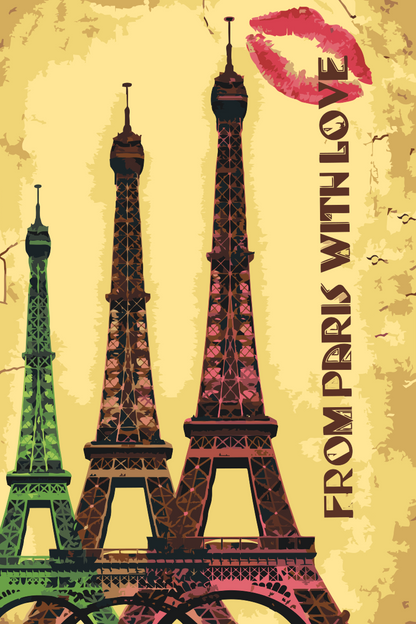 Paint by Numbers - Postkort fra Paris