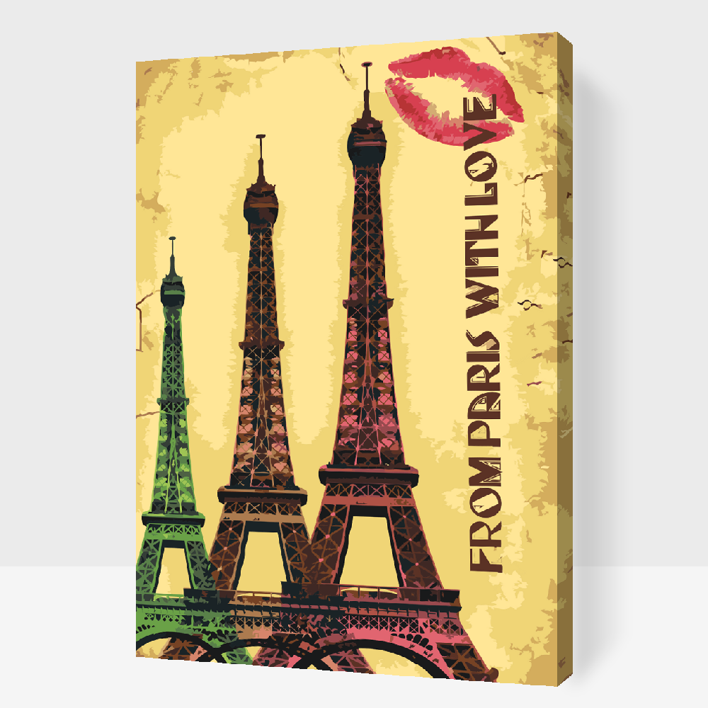 Paint by Numbers - Postkort fra Paris