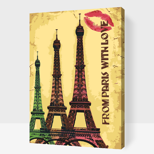 Paint by Numbers - Postkort fra Paris