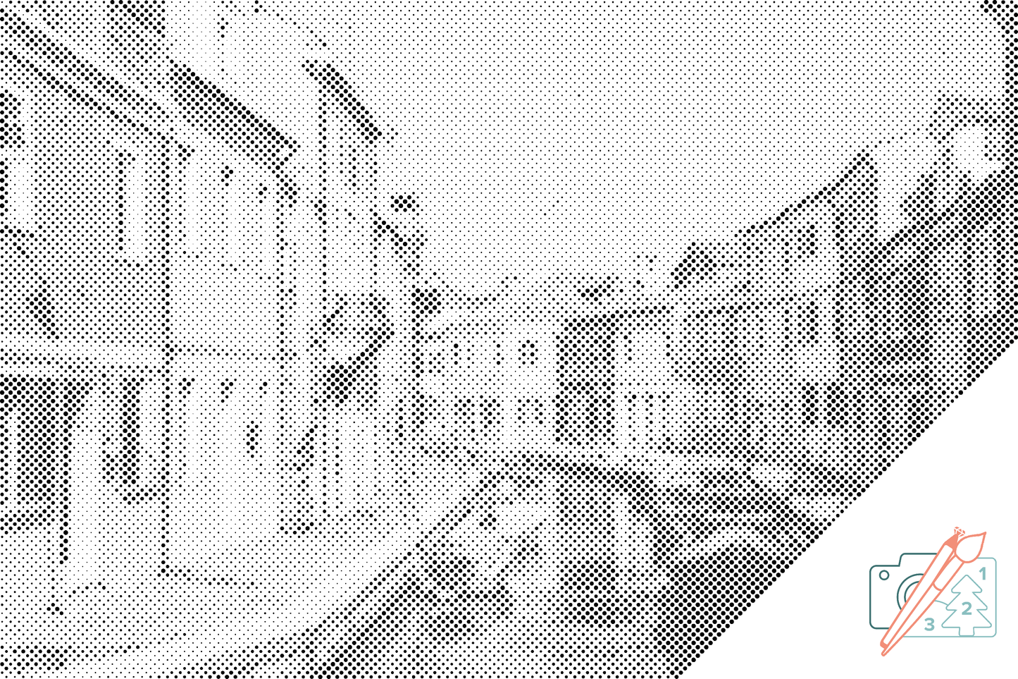 Mal-med-prikker -  Venetianske gondoler