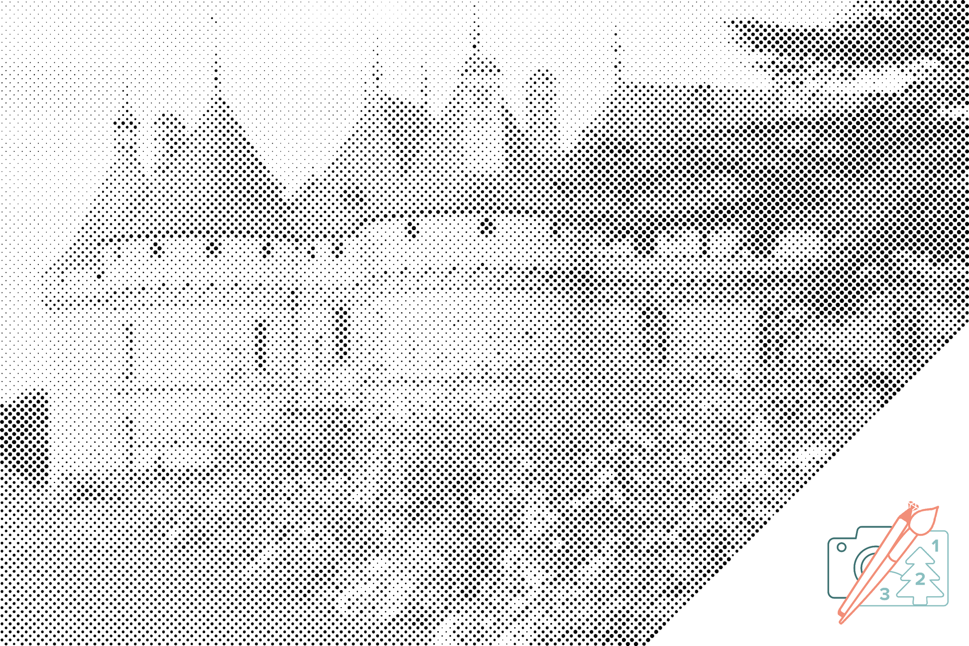 Mal-med-prikker -  Loire-slottet