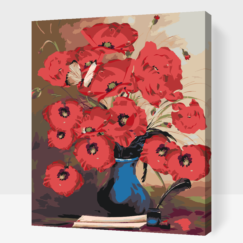 Paint by Numbers - Røde valmuer