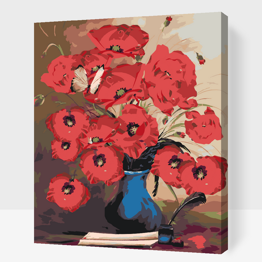Paint by Numbers - Røde valmuer