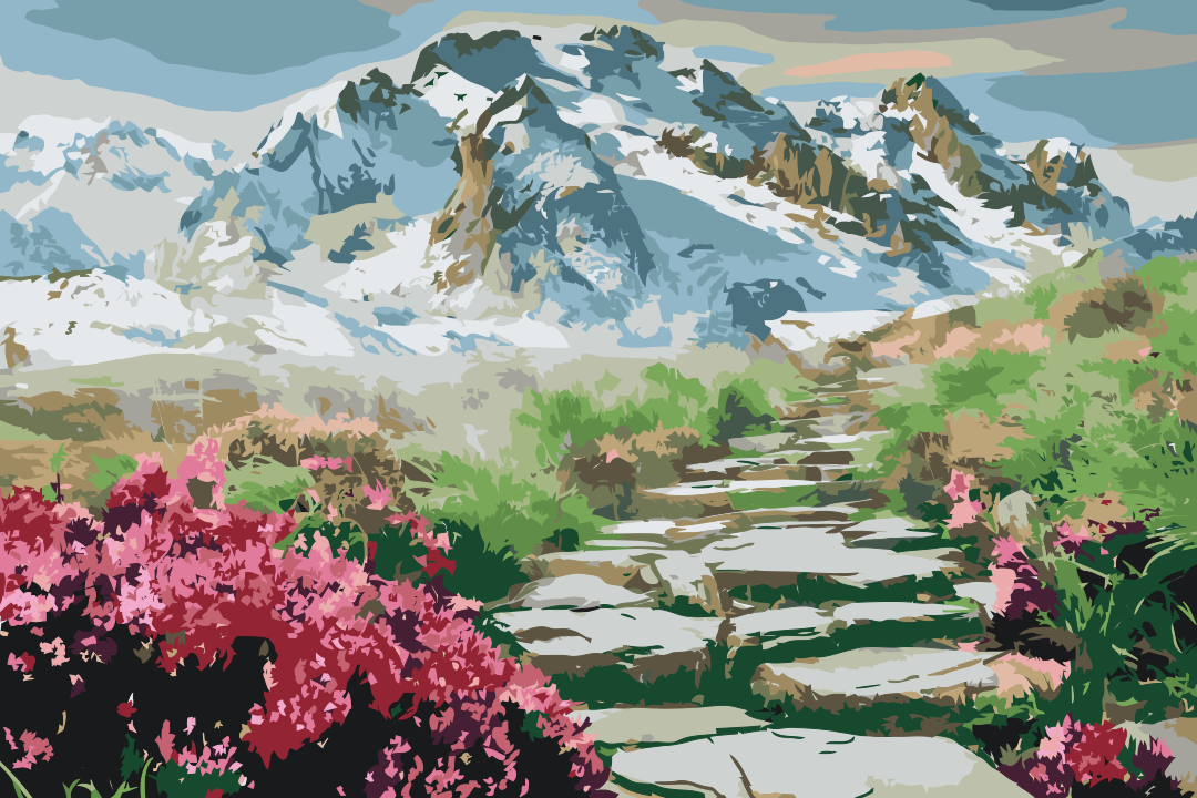 Paint by Numbers - Bjergsti