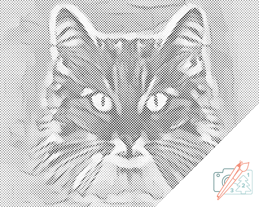 Mal-med-prikker -  Kattens blik 2