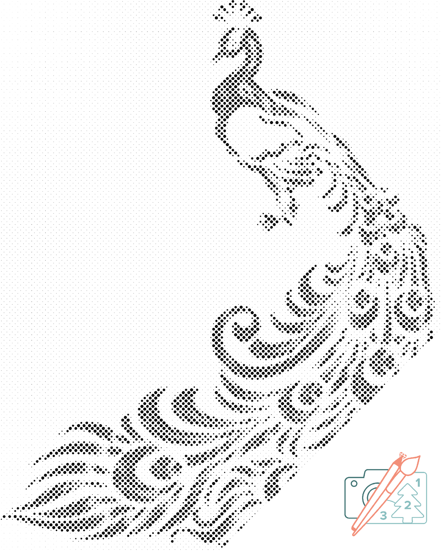 Mal-med-prikker -  Proud Peacock 2