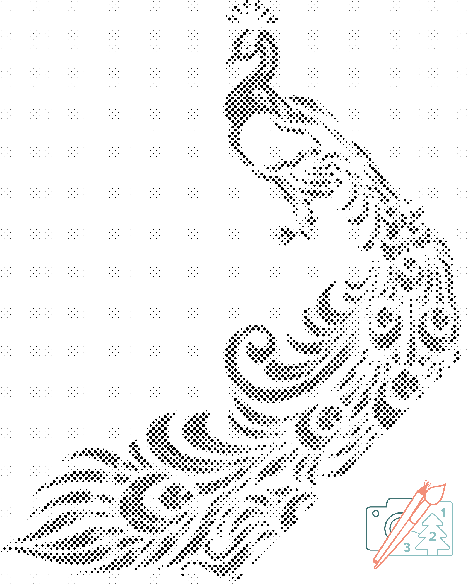 Mal-med-prikker -  Proud Peacock 2