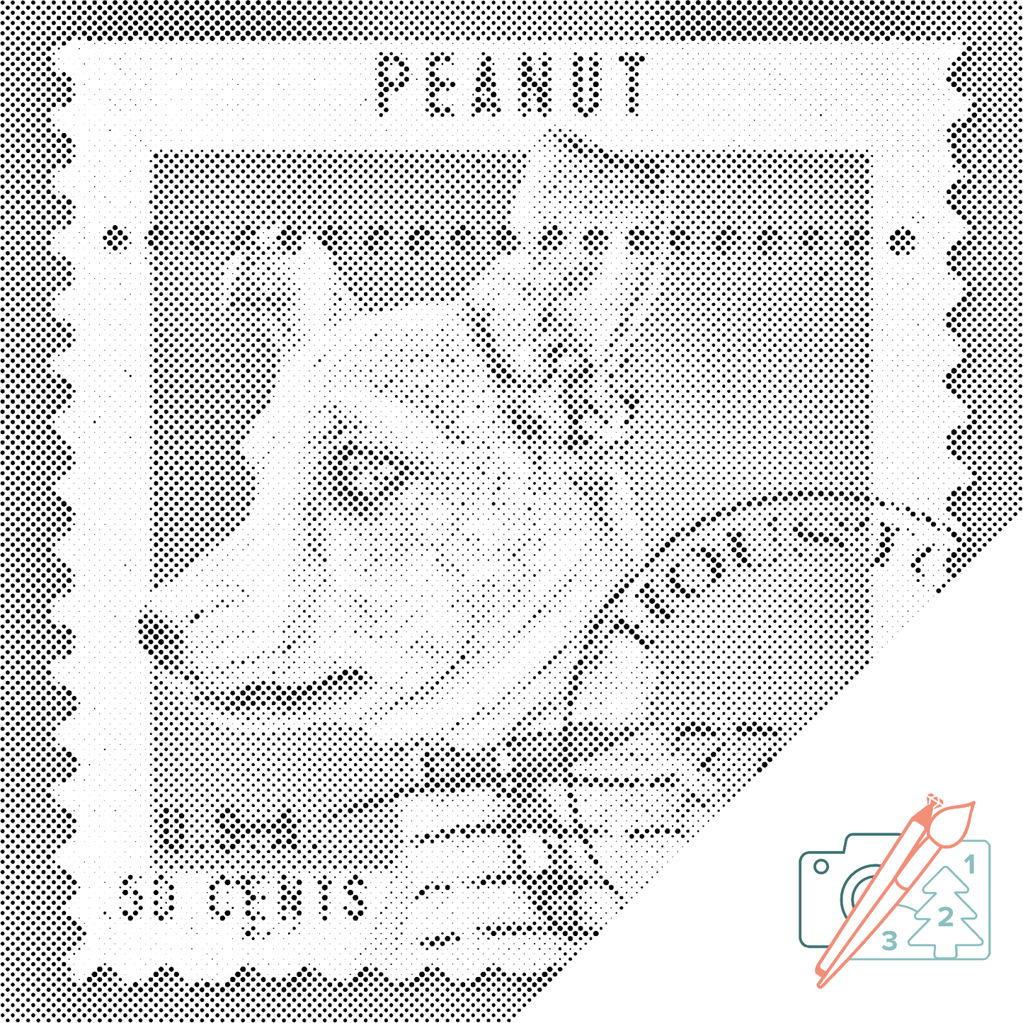 Mal-med-prikker -  Hundestempel