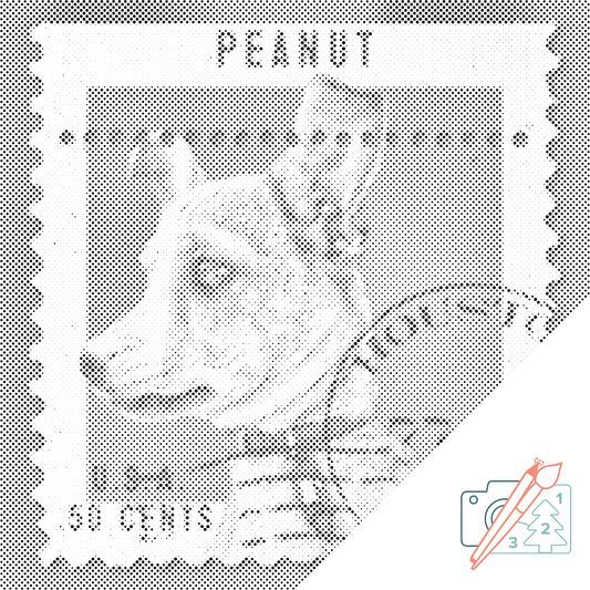Mal-med-prikker -  Hundestempel