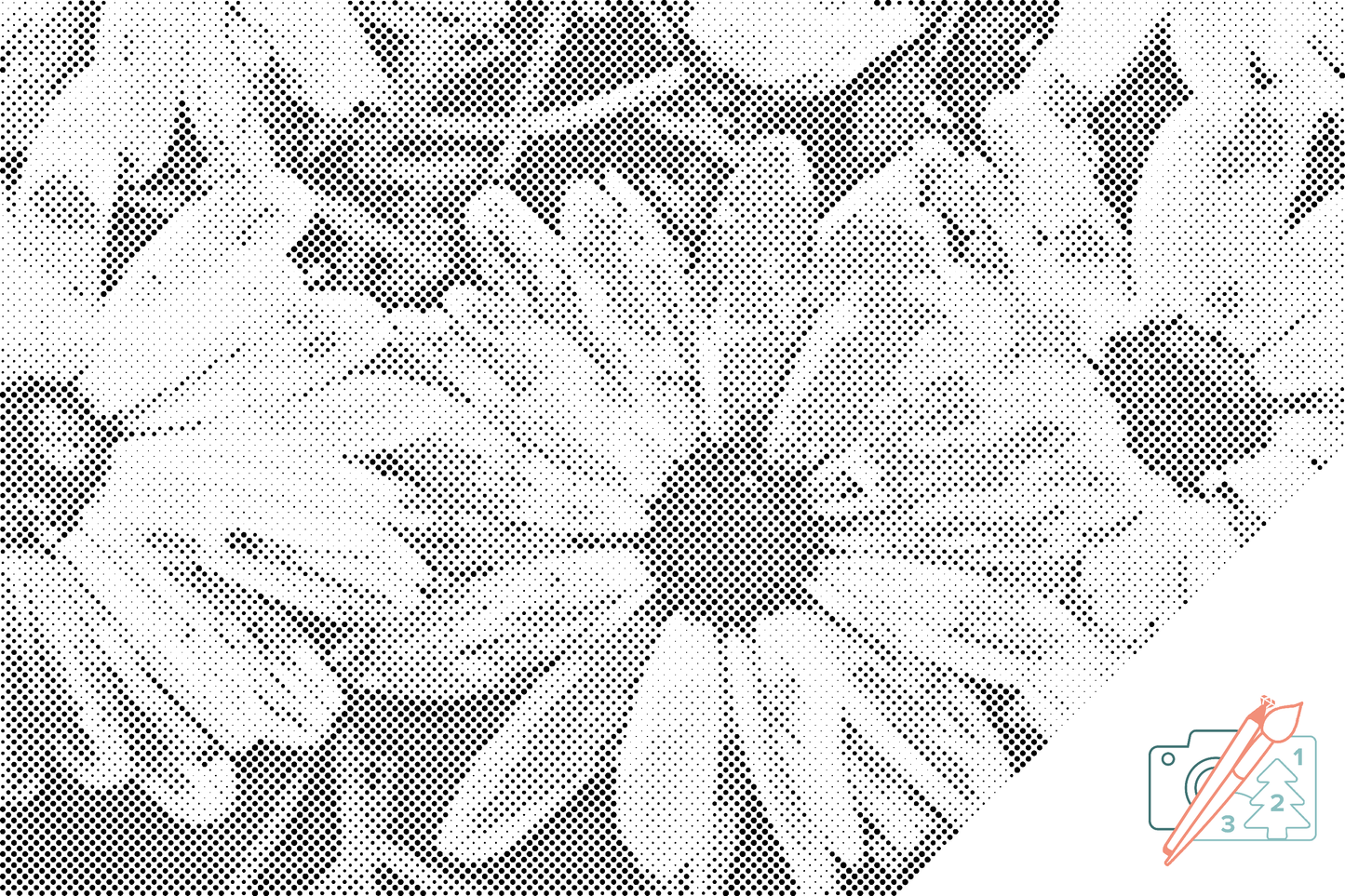 Mal-med-prikker -  Asters