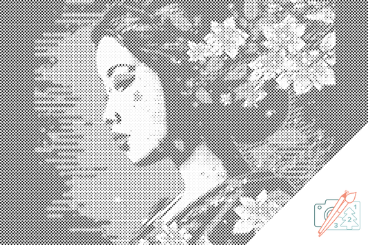 Mal-med-prikker -  Geisha