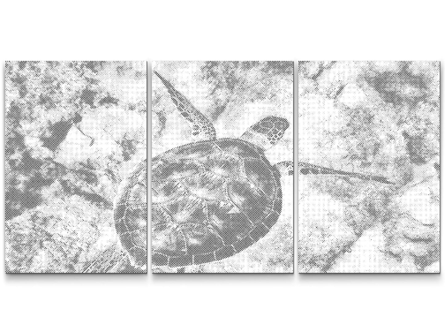 Mal-med-prikker -  Sea Turtle (sæt af 3)