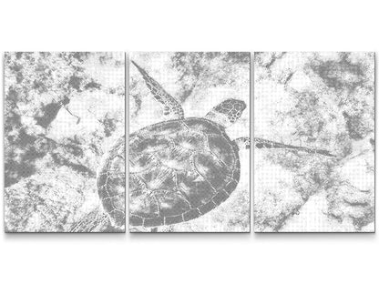 Mal-med-prikker -  Sea Turtle (sæt af 3)